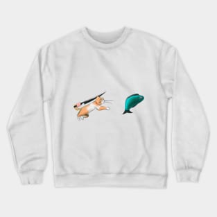 Gato y pez Crewneck Sweatshirt